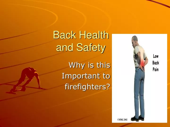 back health and safety n.