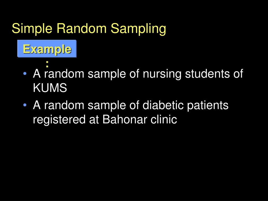 examples of random sampling in nursing