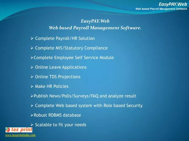 easypay web web based payroll management software n.