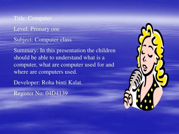 computer class powerpoint presentation