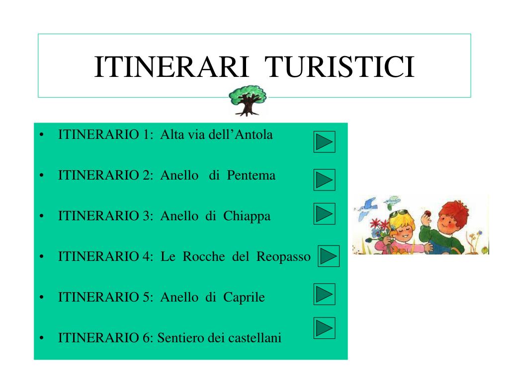 PPT - ITINERARI TURISTICI PowerPoint Presentation, free download -  ID:5229241