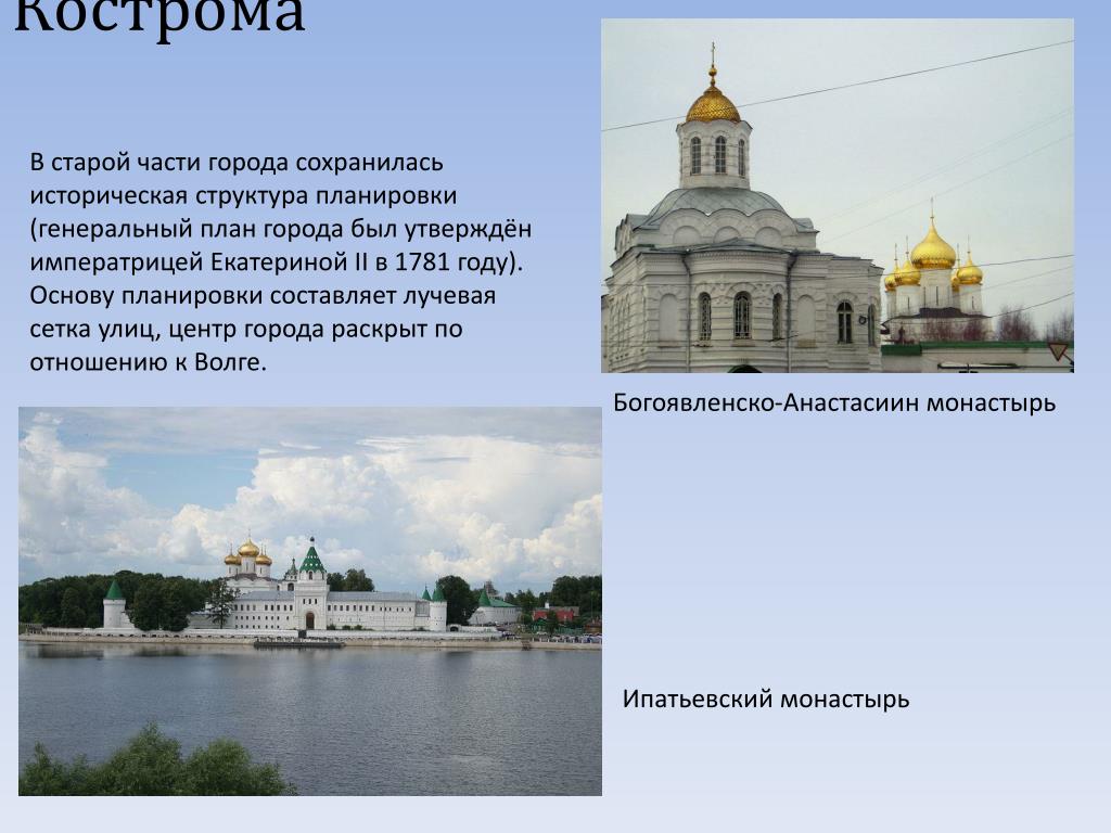 Богоявленско Анастасиин монастырь Кострома план