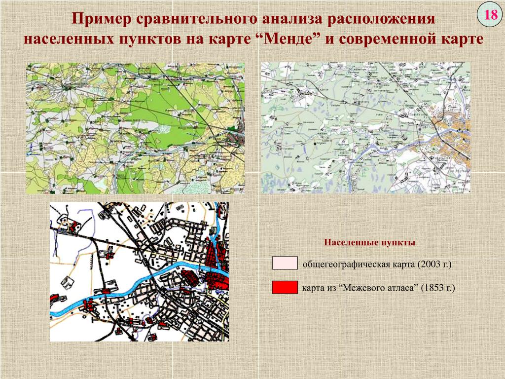 Описание местоположения населенных пунктов