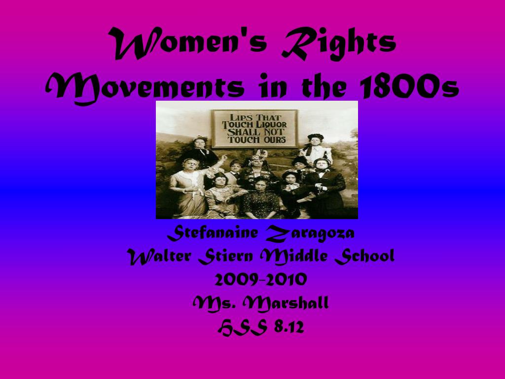 PPT Women's Rights Movements in the 1800s PowerPoint Presentation