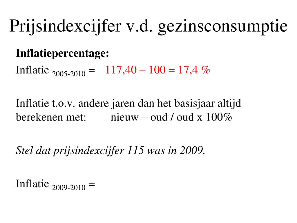 PPT Prijsindexcijfer PowerPoint Presentation, free download ID5233984