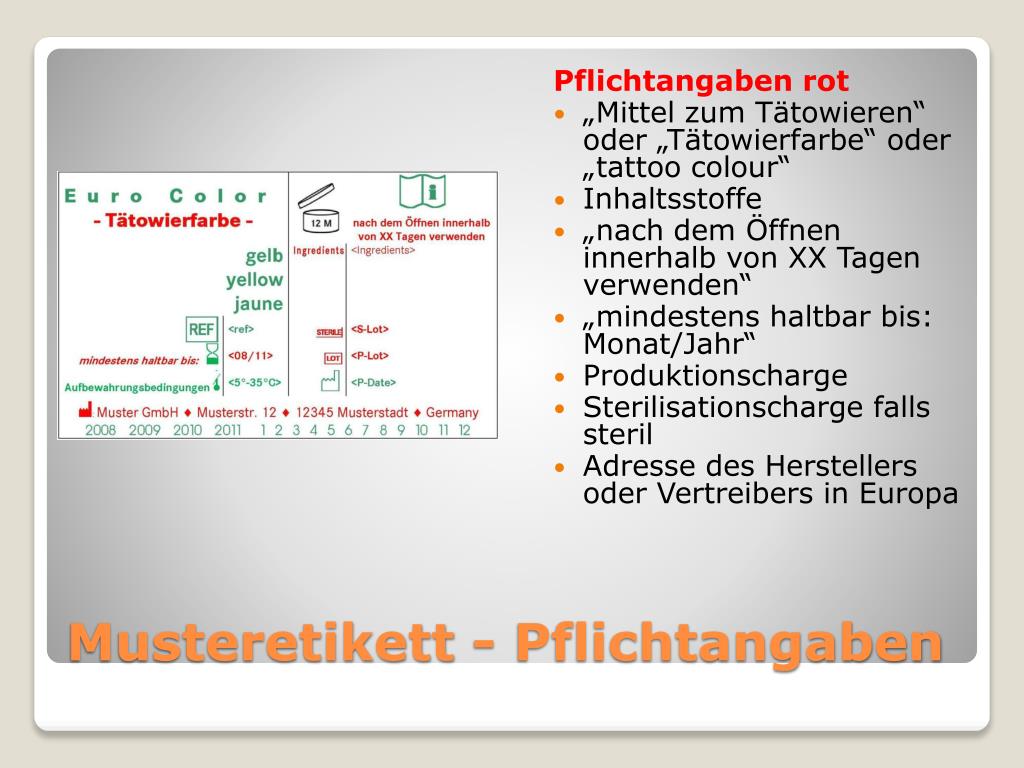 PPT - Tätowierfarben PowerPoint Presentation, free download - ID:5234570