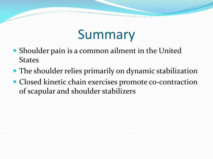 PPT - Closed Kinetic Chain Strenghtening of The shoulder PowerPoint