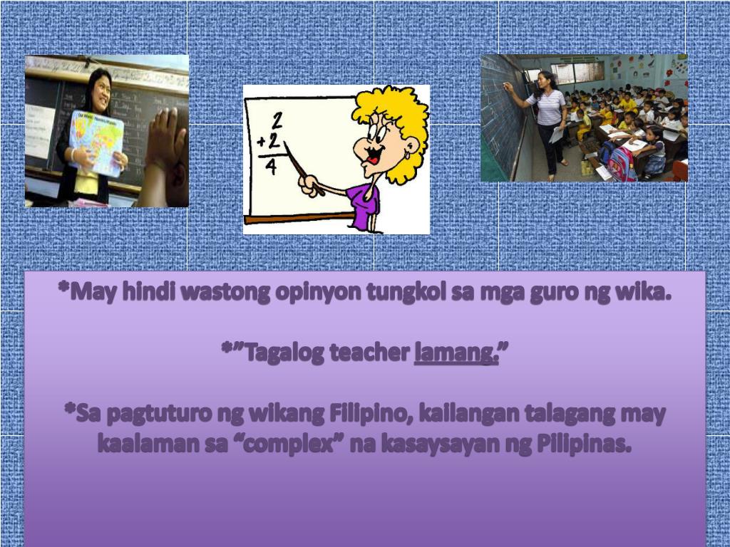 presentation in filipino language