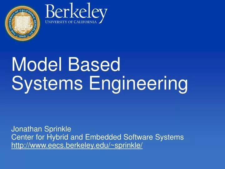 PPT - Model Based Systems Engineering PowerPoint Presentation, free ...