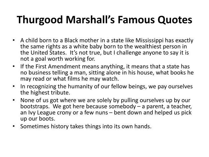 PPT - THURGOOD MARSHALL PowerPoint Presentation - ID:5237491