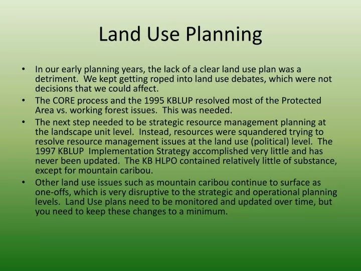 PPT Land Use Planning PowerPoint Presentation Free Download ID 5237570