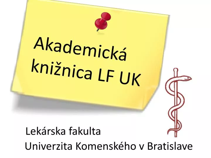 PPT - Lekárska fakulta PowerPoint Presentation, free download - ID:5239267