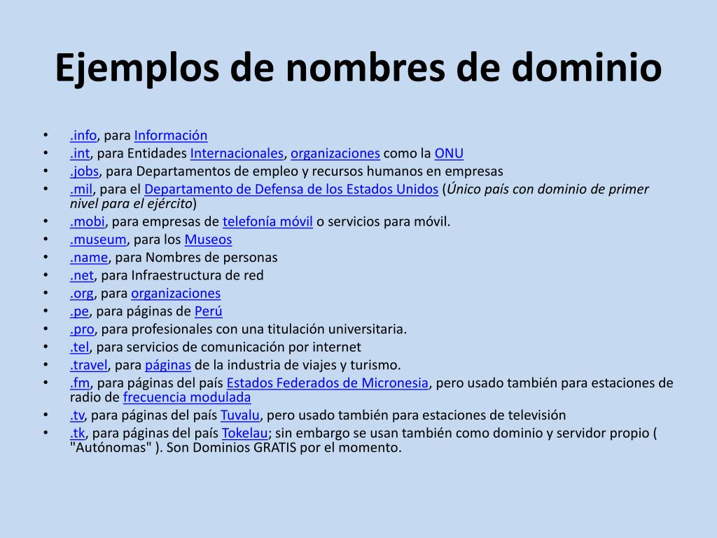 PPT - Dominio de Internet PowerPoint Presentation, free download -  ID:5239693