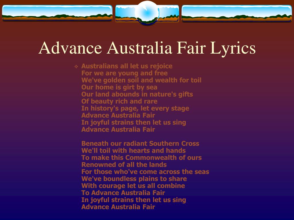 PPT - Australian Anthem PowerPoint Presentation, free download - ID:5240654