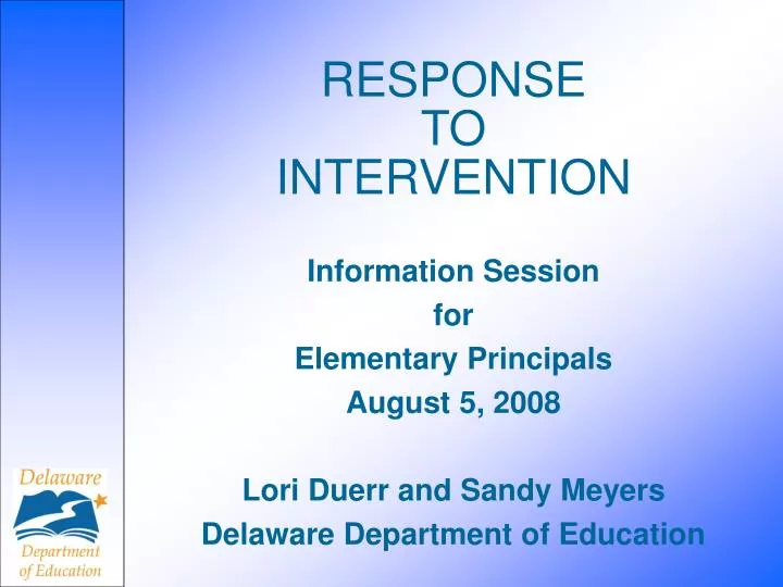 Response To Intervention Powerpoint