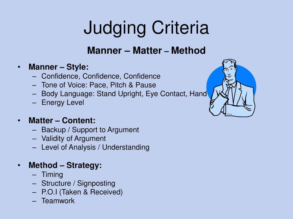 criteria for judging a group presentation