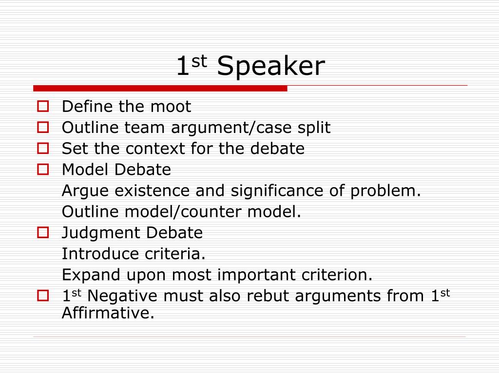 example of a debate speech 2nd speaker