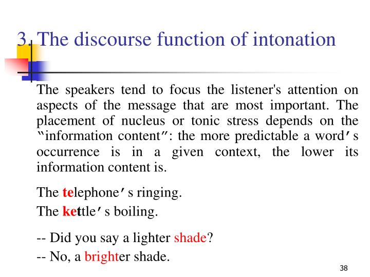 PPT English Intonation its Structure & the Use PowerPoint