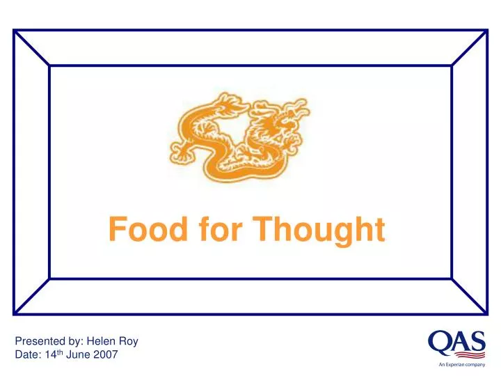 PPT Food For Thought PowerPoint Presentation Free Download ID 5244213