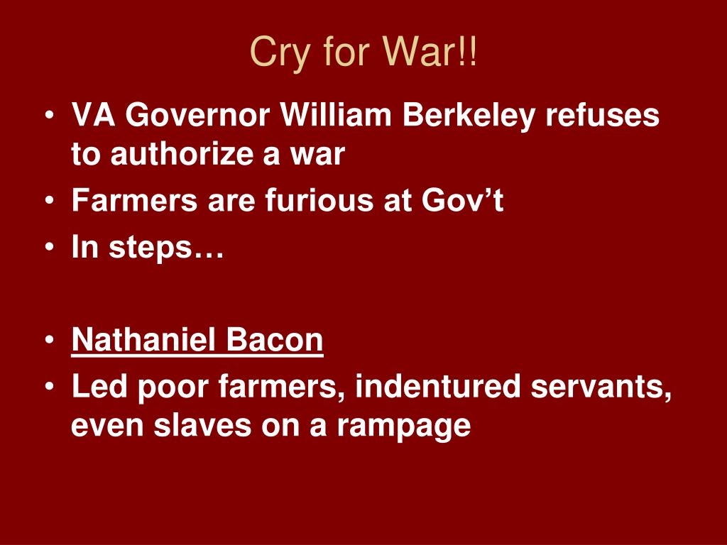 Bacon's Rebellion (or, “Why is Bacon so Angry?). - ppt download