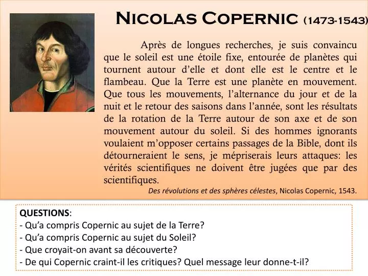 PPT - Nicolas Copernic (1473-1543) PowerPoint Presentation, free download - ID:5244970