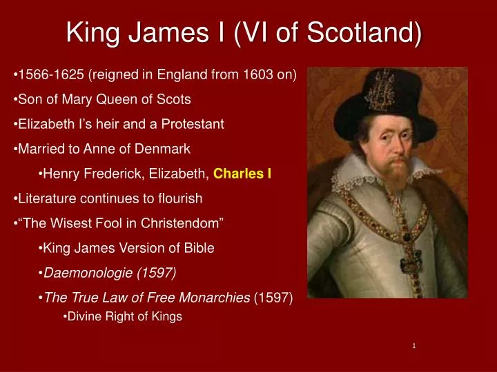 Ppt King James I Vi Of Scotland Powerpoint Presentation Free