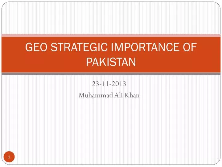geo strategic importance of pakistan n.
