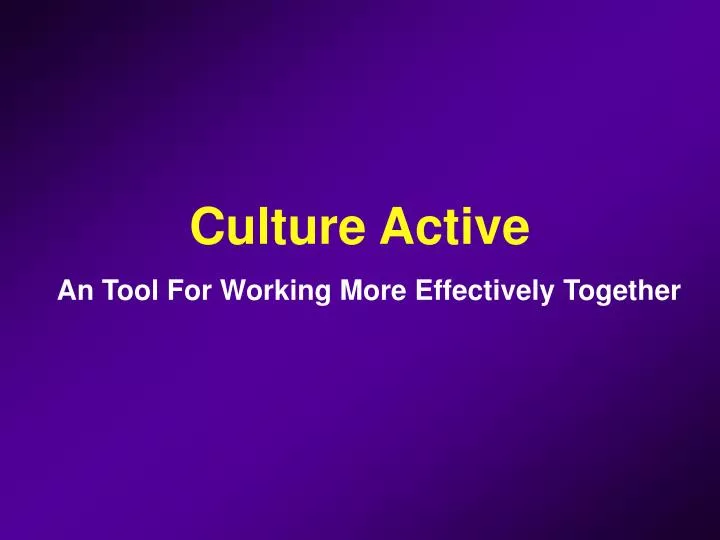 PPT Culture Active PowerPoint Presentation, free download ID5246827