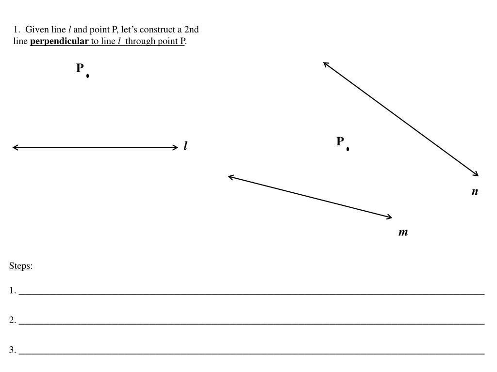PPT - Worksheet 21-21: Constructing Parallel / Perpendicular Lines Intended For Parallel And Perpendicular Lines Worksheet