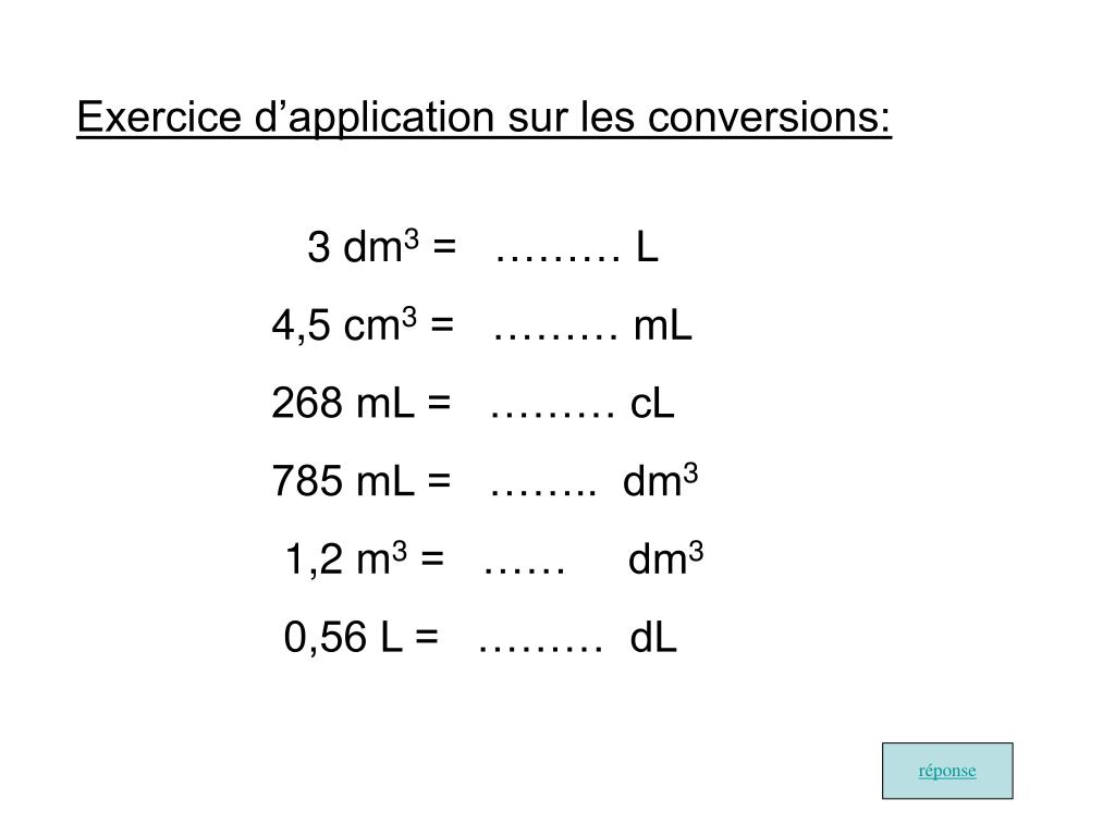 PPT - Volume et masse (Chap1) PowerPoint Presentation, free download -  ID:438636
