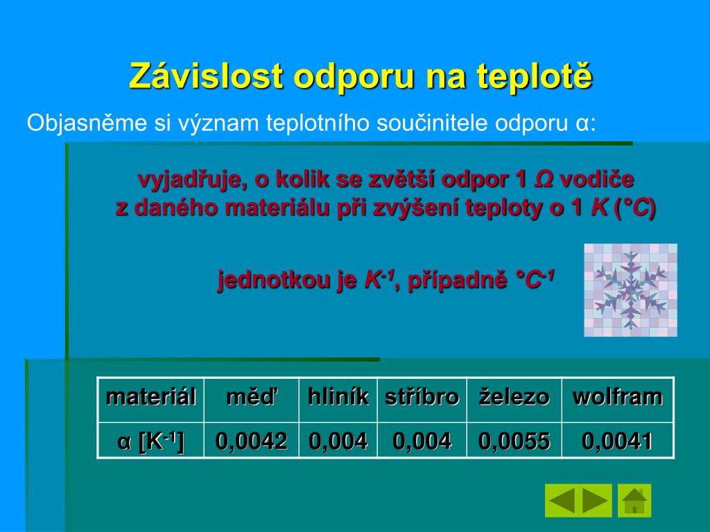 PPT - ZÁVISLOST ODPORU NA TEPLOTĚ PowerPoint Presentation, free download -  ID:5251101