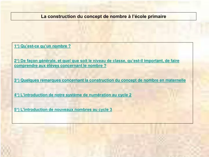 Qu Est Ce Qu Un Nombre