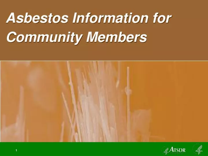 asbestos information for community members n.