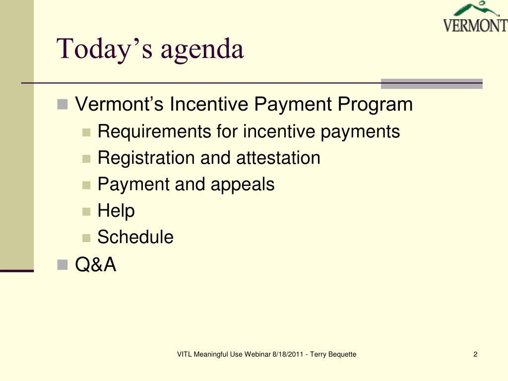 Meaningful Use Incentive Payment Chart
