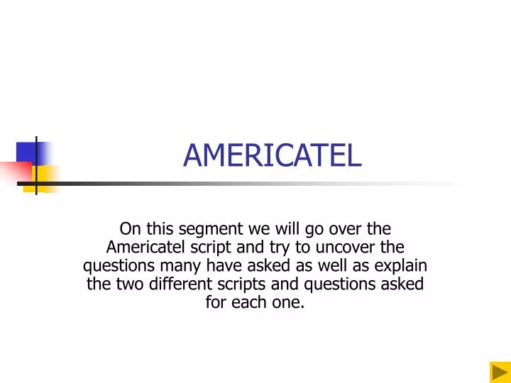 PPT - AMERICATEL PowerPoint Presentation, free download - ID:5255325