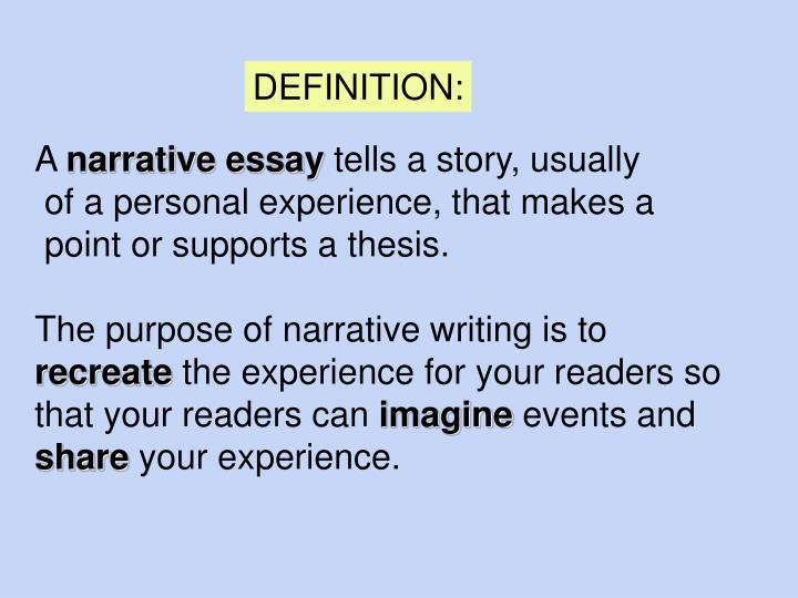 def of narrative essay