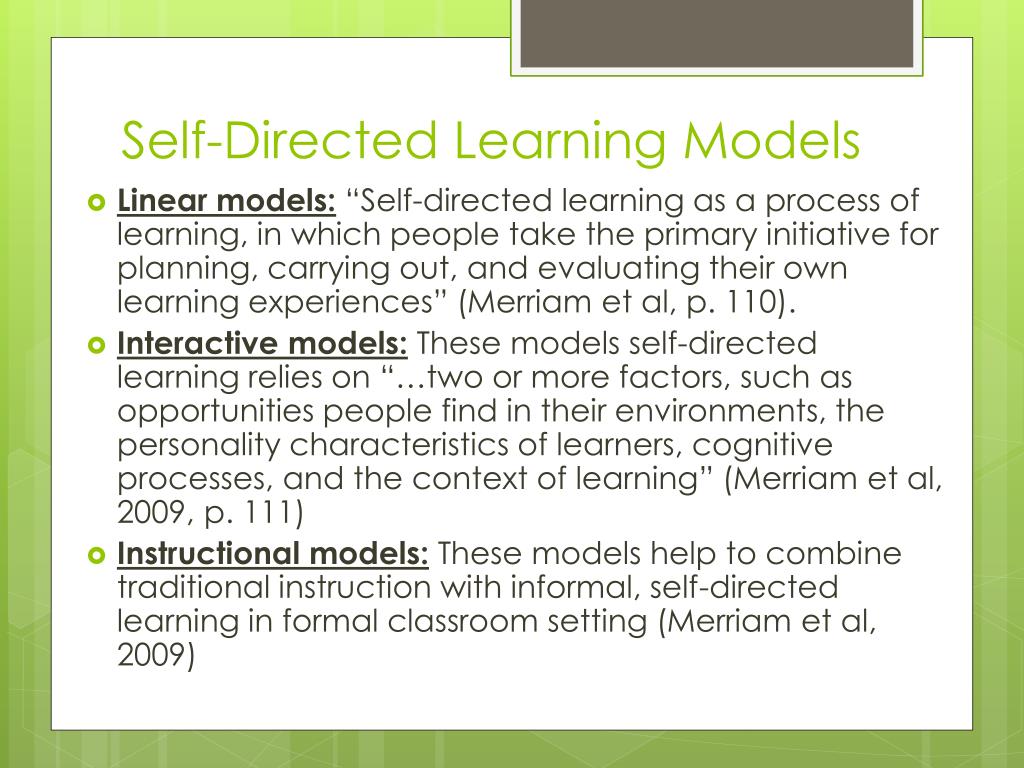 Ppt Self Directed Learning Powerpoint Presentation Free Download