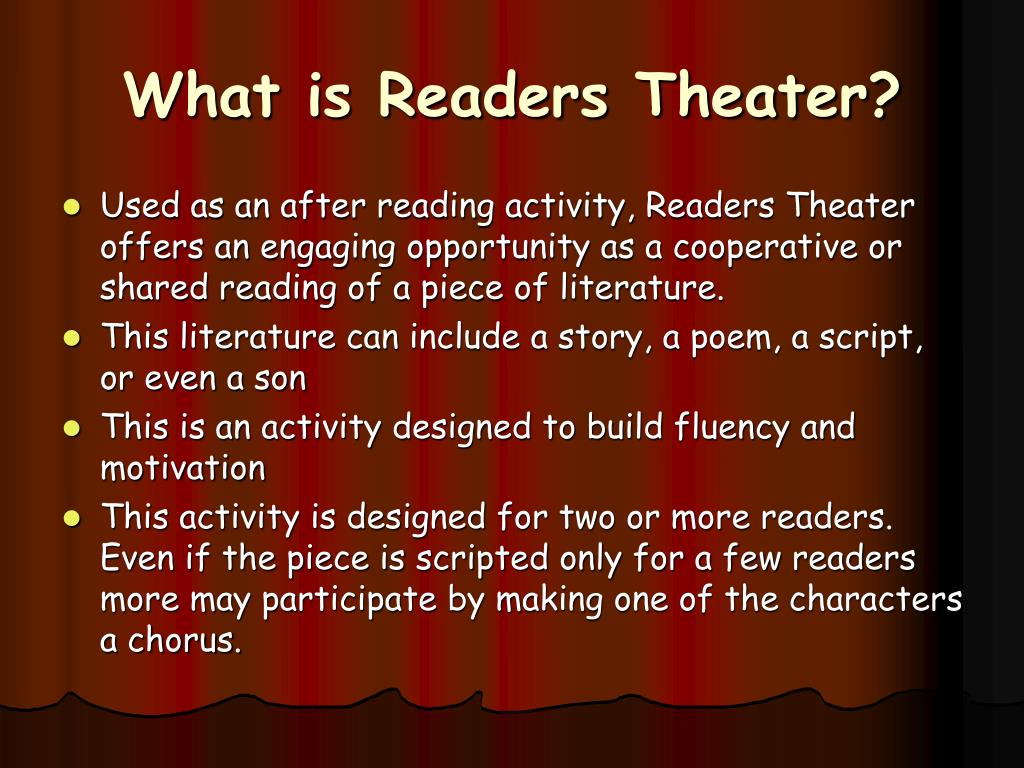 PPT Readers Theater PowerPoint Presentation, free download ID5260743