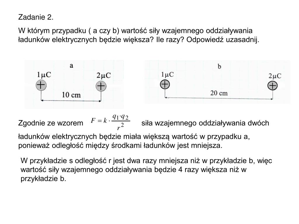 Prawo Coulomba Zadania Klasa 8 PPT - SIŁY WZAJEMNEGO ODDZIAŁYWANIA CIAŁ NAELEKTRYZOWANYCH. PRAWO