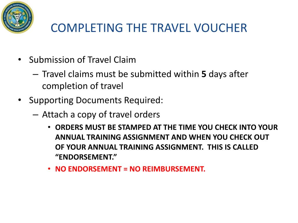 completing a travel voucher in dts