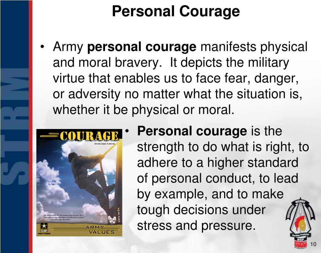 personal courage essay army
