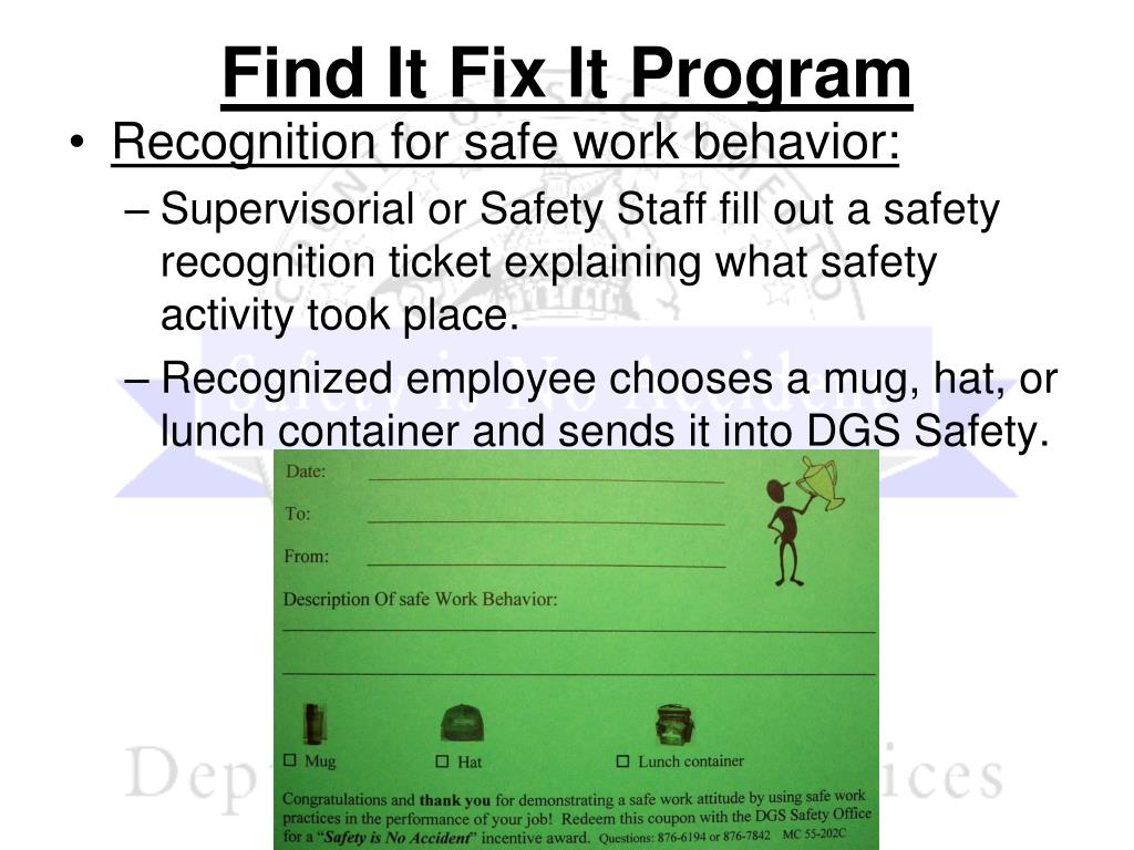 PPT - Department of General Services Safety Hazard Identification &  Recognition Program PowerPoint Presentation - ID:5263324