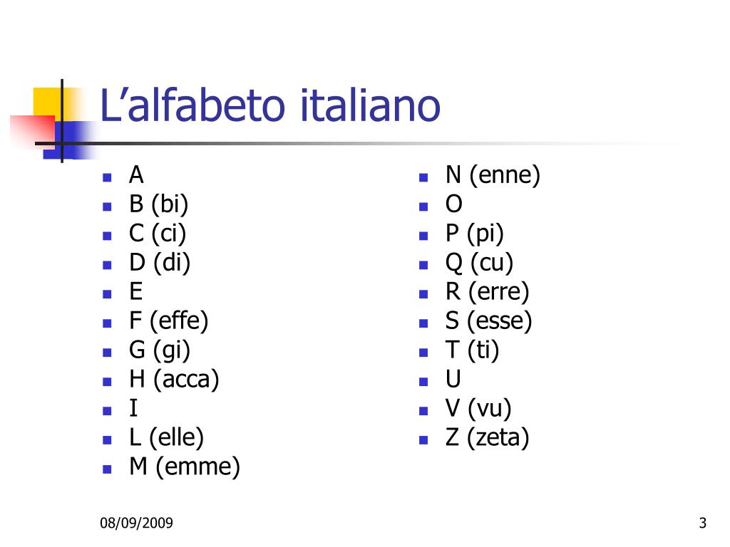 Parola Con La J In Italiano PPT - L’alfabeto italiano PowerPoint Presentation, free download - ID