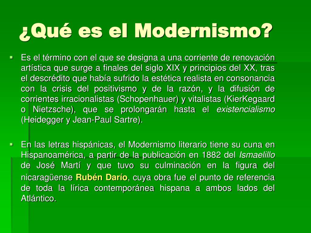 PPT - EL MODERNISMO PowerPoint Presentation, free download - ID:5266672