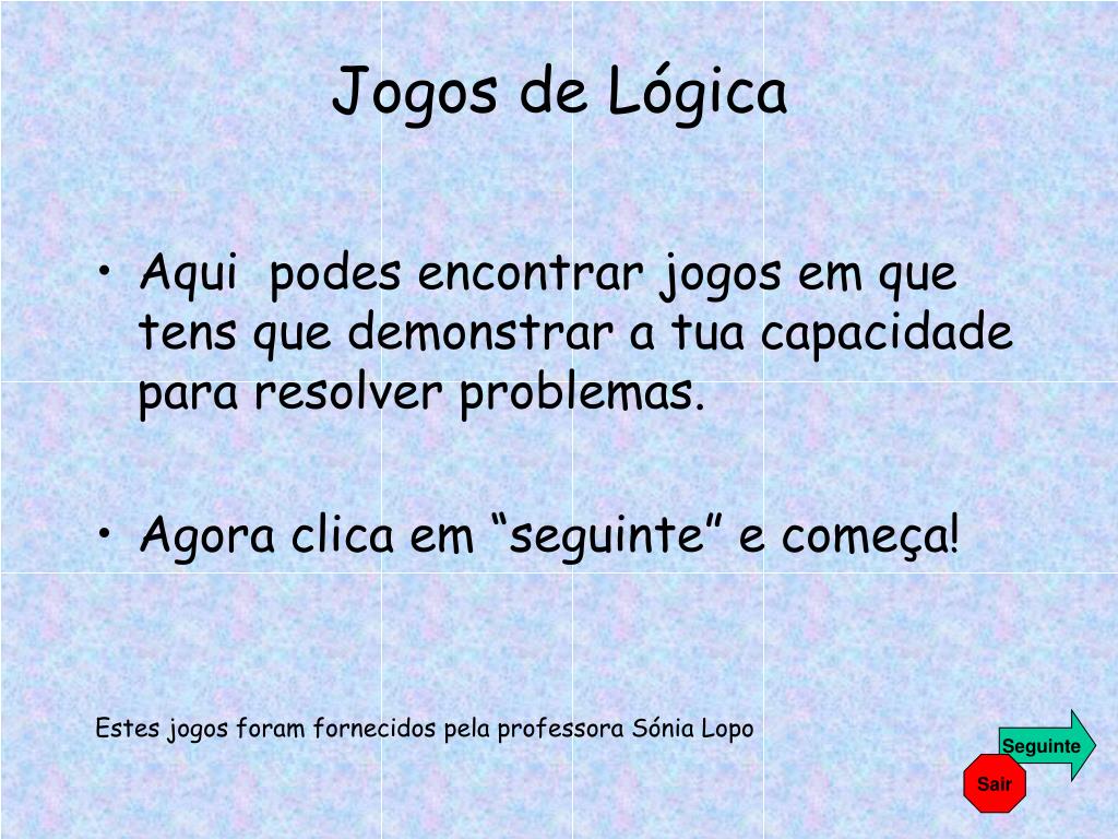 PPT - Jogos de Lógica PowerPoint Presentation, free download - ID