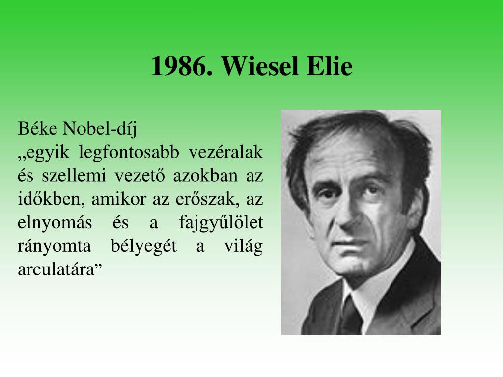 1986. Wiesel Elie.