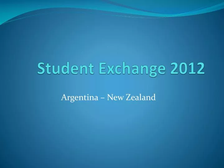 student exchange 2012 n.