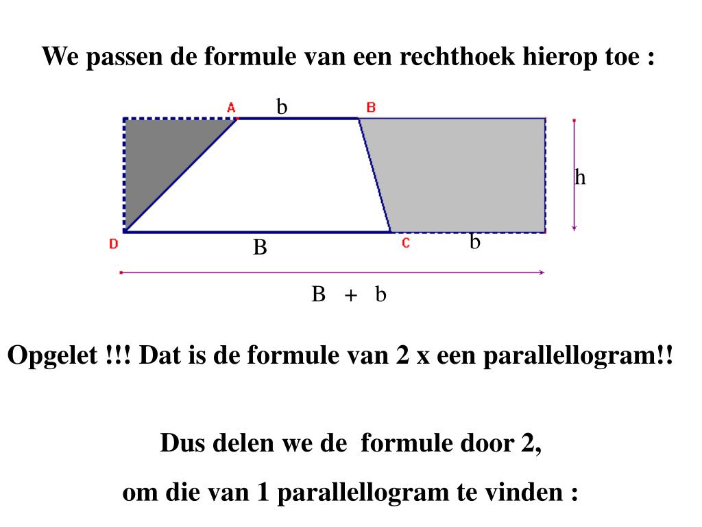 PPT - Oppervlakte van vlakke figuren : formules. PowerPoint