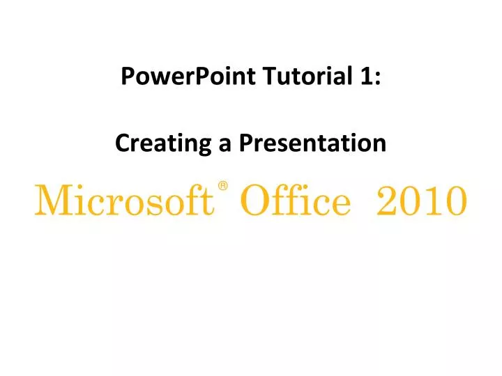 powerpoint tutorial 1 creating a presentation n.