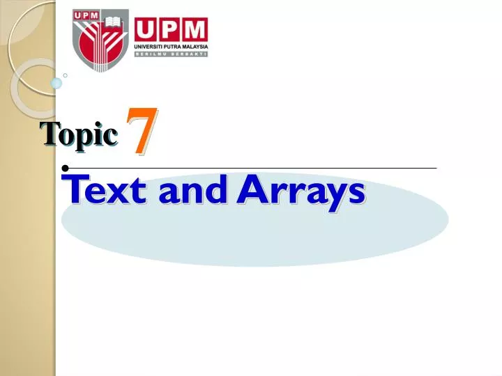 PPT - Text and Arrays PowerPoint Presentation, free download - ID:5272168